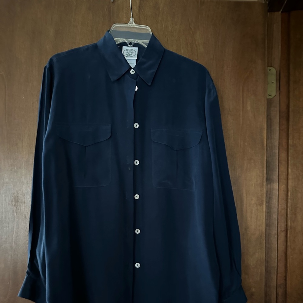 Laura Ashley navy blue shirt